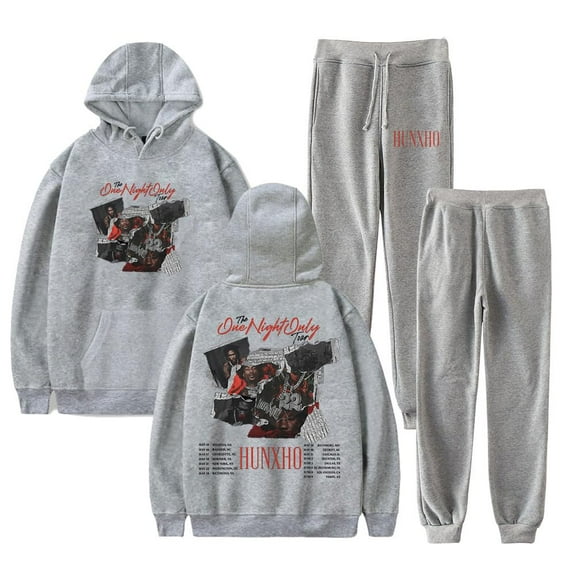 Hunxho Hoodies Pants 2 Pieces Sets The One Night Only Tour Sweatshirt Sweatpant Unisex Suit