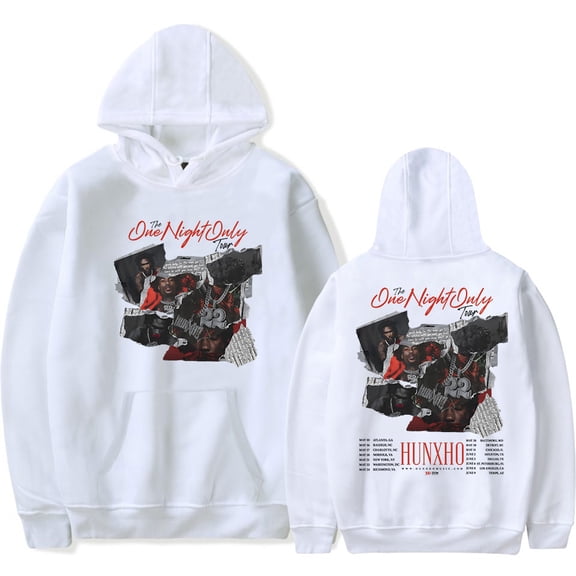 Hunxho One Night Only Tour 2024 Merch Hoodie Unisex long sleeves Trendy Casual Streetwear