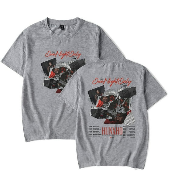 Hunxho One Night Only Tour 2024 TShirt Merch Unisex Trend Casual Short Sleeve Top