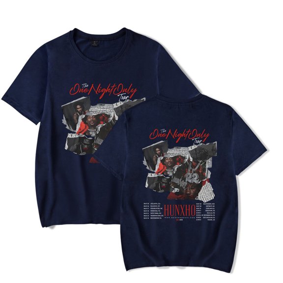 Hunxho One Night Only Tour 2024 TShirt Merch Unisex Trend Casual Short Sleeve Top