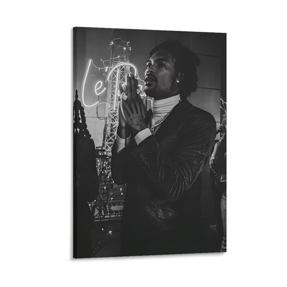 Hunxho Popular RAPPER Art Cool Poster Picture Print Canvas Poster Wall Paint Art Posters Decor Modern Home Artworks Gift 20x30inch(50x75cm)