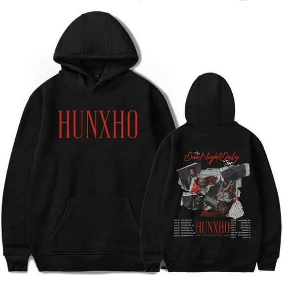 Hunxho The One Night Only Tour 2024 Hoodie Unisex Rapper Fashion Casual Long Sleeve Sweatshirt