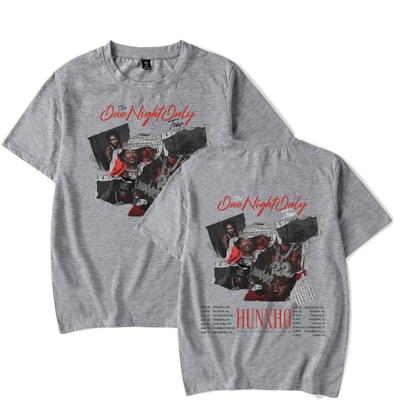Hunxho The One Night Only Tour 2024 T-Shirt Women Men 2024 Rapper Tour Casual Fashion Short Sleeve Tee