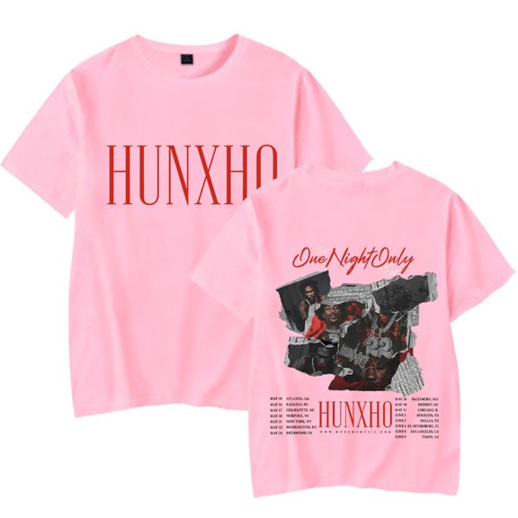 Hunxho The One Night Only Tour 2024 T-Shirt Women Men Rapper Casual Fashion Short Sleeve Tee