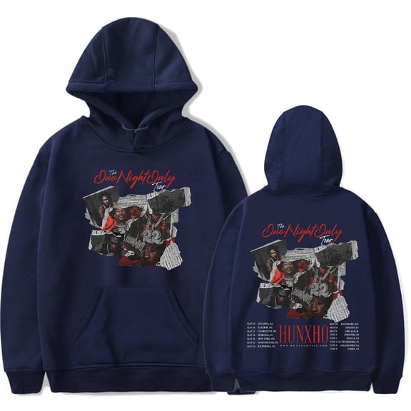 Hunxho The One Night Only Tour Hoodie Unisex 2024 Rapper Tour Fashion Casual Long Sleeve Sweatshirt