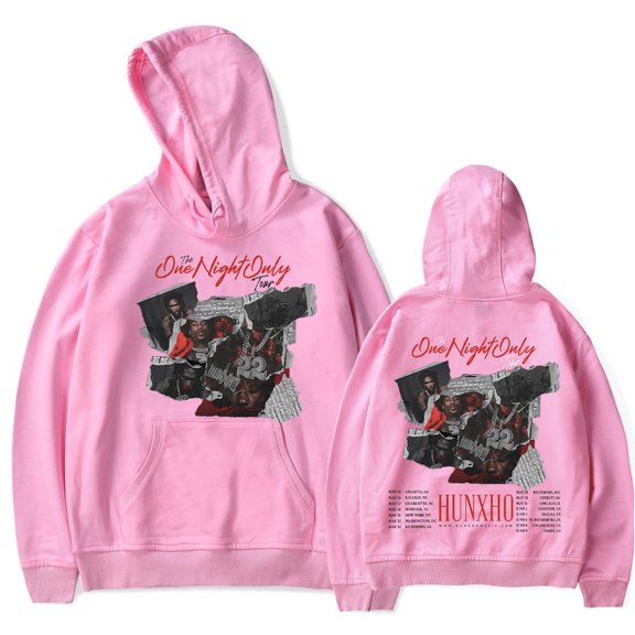 Hunxho The One Night Only Tour Hoodie Unisex 2024 Rapper Tour Fashion Casual Long Sleeve Sweatshirt