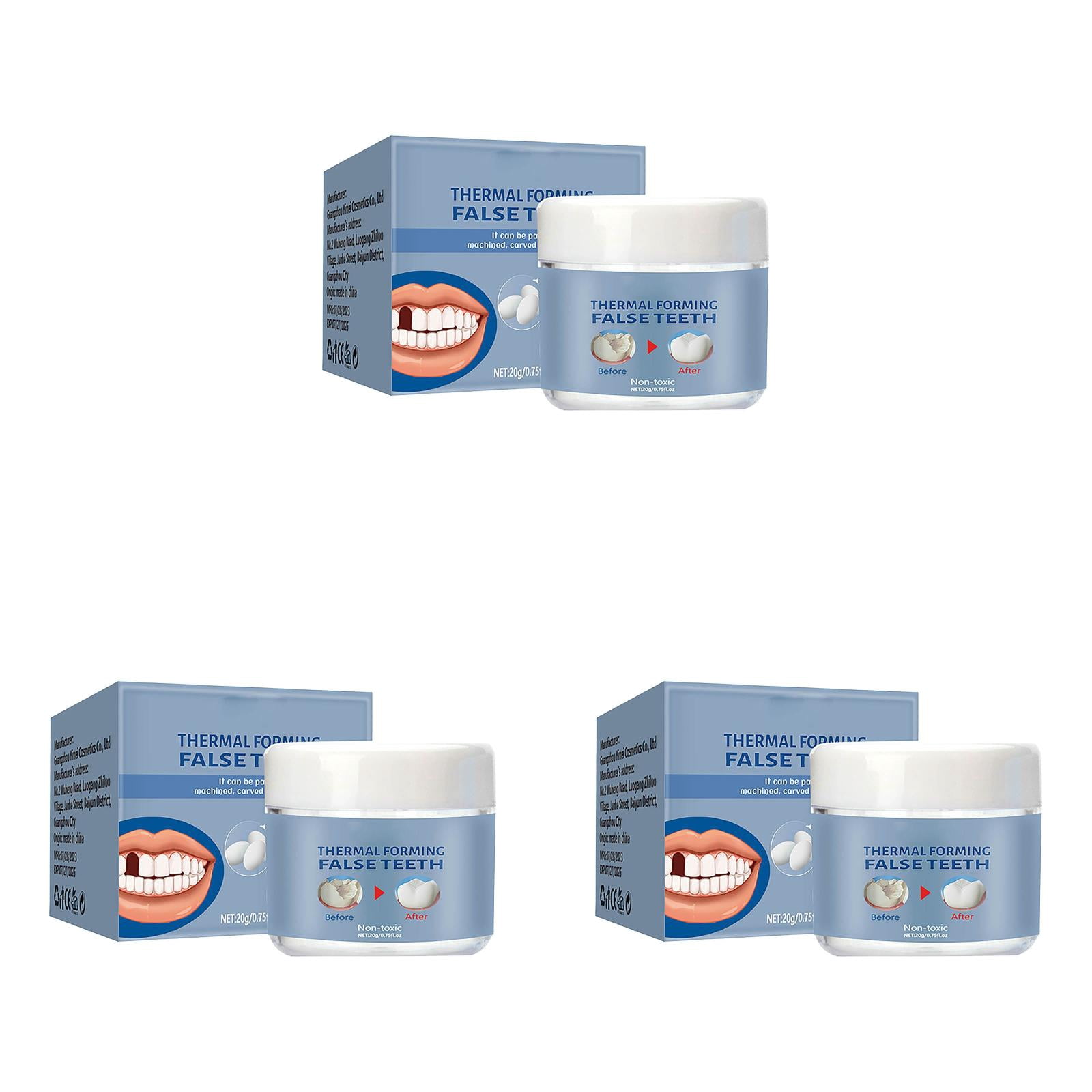 Hunyinhhh Filler For Front Teeth Moldable Glue For Teeth Natural Look Easy Application Long Lasting Fix 2PCS Teeth Whitner Tooth Cement For Broken Teeth Envio Gratis Remineralizing Tooth Powder