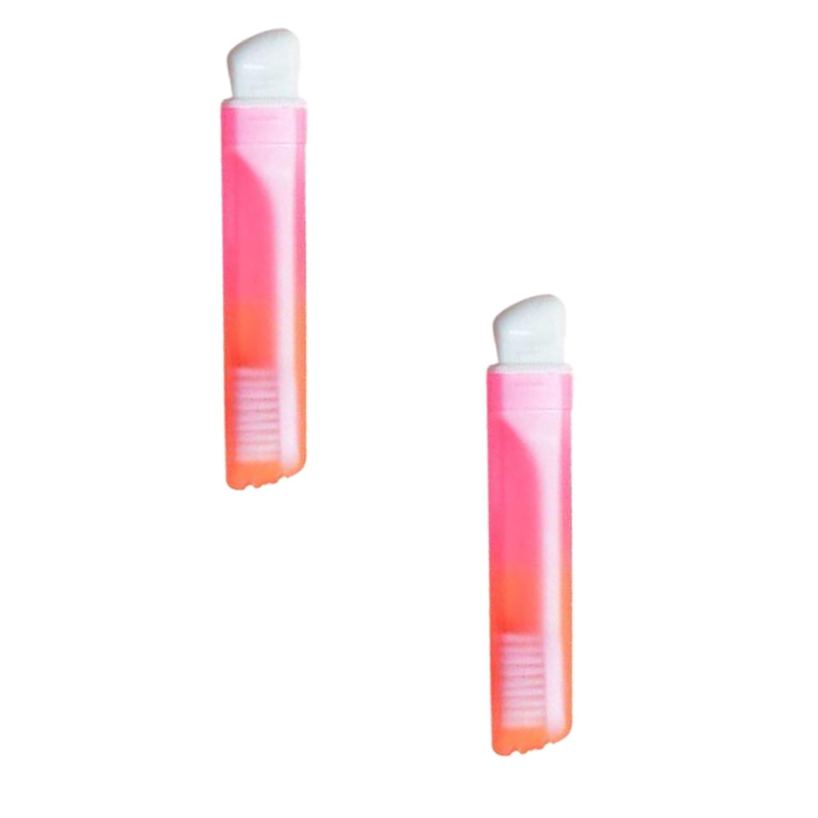 Hunyinhhh Mini Folding Toothbrush 1 Adult Rainbow Portable Compact Cute Travel 2PCS Travel Water Flosser Mini Travel Size Toiletries Set Soft Picks For Teeth Disposable Toilet Brush Oral Care Travel