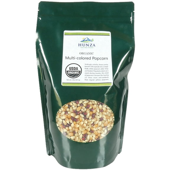 Hunza Organic Multi-colored Popcorn (2-lbs)