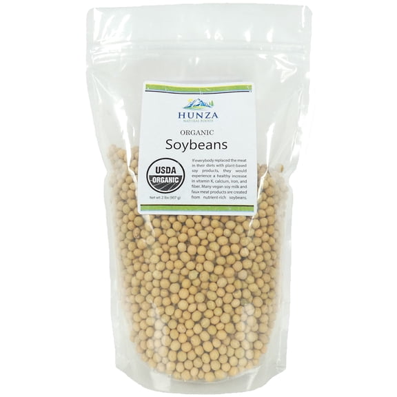 Hunza Organic Soybeans (2 lbs)(Pack of 1)