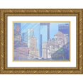 thumbnail image 1 of Hunziker, Steve 14x11 Gold Ornate Wood Framed with Double Matting Museum Art Print Titled - Cityworks III, 1 of 4