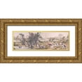 thumbnail image 1 of Hunziker, Steve 14x7 Gold Ornate Wood Framed with Double Matting Museum Art Print Titled - Celestial Equine, 1 of 4
