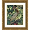 thumbnail image 1 of Hunziker, Steve 15x18 Gold Ornate Wood Framed with Double Matting Museum Art Print Titled - Jungled Pelican, 1 of 4