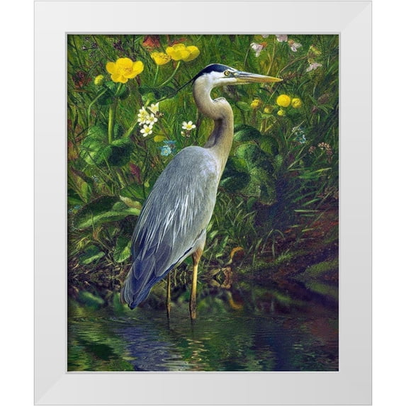 Hunziker, Steve 15x18 White Modern Wood Framed Museum Art Print Titled - Bluish Brooding