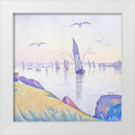 Hunziker, Steve 20x20 White Modern Wood Framed Museum Art Print Titled - Pointillism III