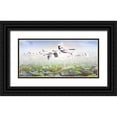 thumbnail image 1 of Hunziker, Steve 24x13 Black Ornate Wood Framed with Double Matting Museum Art Print Titled - Lotus Tripers, 1 of 4