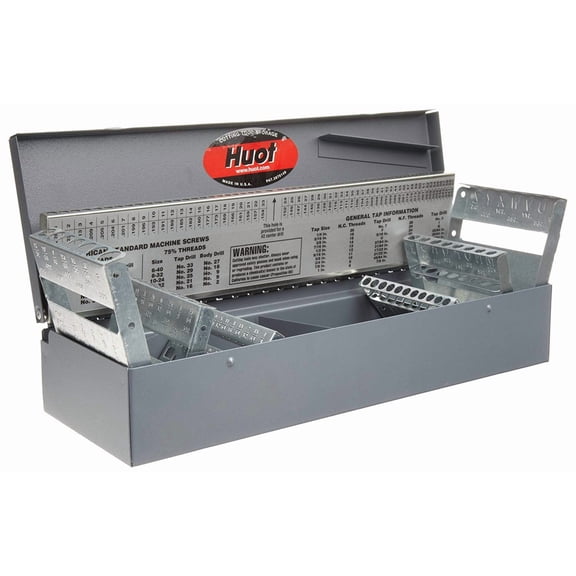 Huot 11700 Combination Jobber Length Drill Bit Index for Sizes 1/16" to 1/2" in 1/64" Increments, A to Z, and #1 to #60