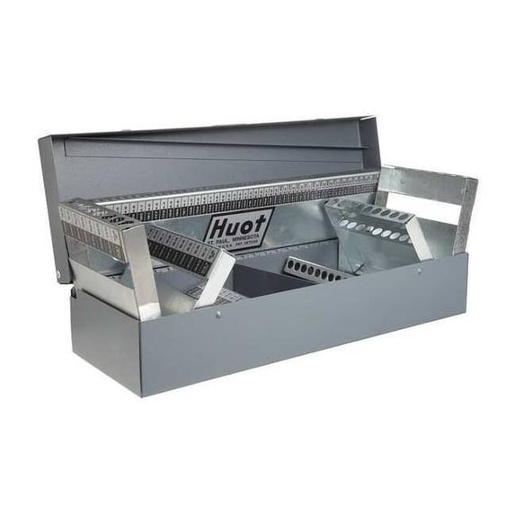 Huot Drill Bit Case,Jobber Length,Steel 11825