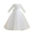 thumbnail image 1 of Huowey 2025 New Children's Dress Middle and Big Children's Lace Wedding Dress Long Mesh Tutu Skirt Princess Dress, 1 of 7