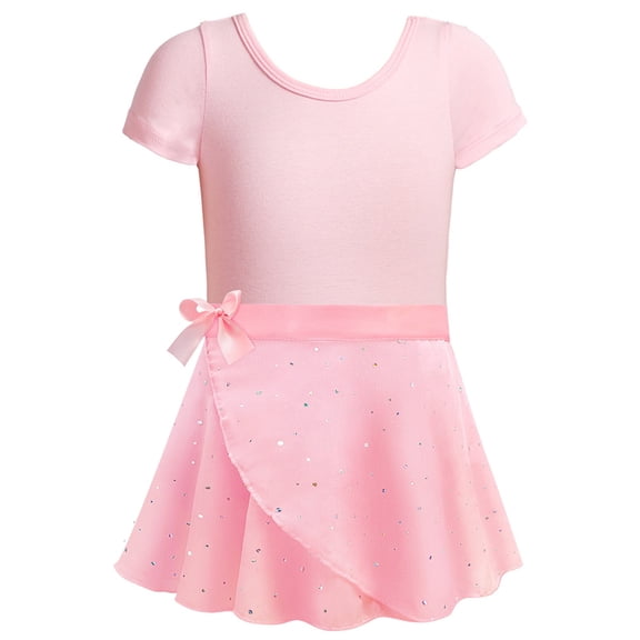 Huowey Baby Ballet Leotards For Girls With Removable Skirt Combo Tie Ruffle Sleeve Ballet Dance Dress Outfits 2-12 Years Stylish Dailywear, 3-4 Years