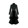 thumbnail image 1 of Huowey Baby Big Girls Gothic Tuxedo Long Trench Jacket Long Tops Dress Birthday Dailywear, 17-18 Years, 1 of 4