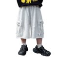 thumbnail image 1 of Huowey Baby Boys Soft Elastic Band Summer Athletic Sweat Shorts Pull On Classic Boy Toddler Shorts 3-12 Years Soft Dailywear, 11-12 Years, 1 of 4