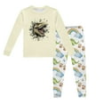 thumbnail image 1 of Huowey Baby Children Pajama Sets Dinosaur Printed Crew Neck Long Sleeve Tops Long Pants Home Nightwear Soft Pjs, 7T, 1 of 4