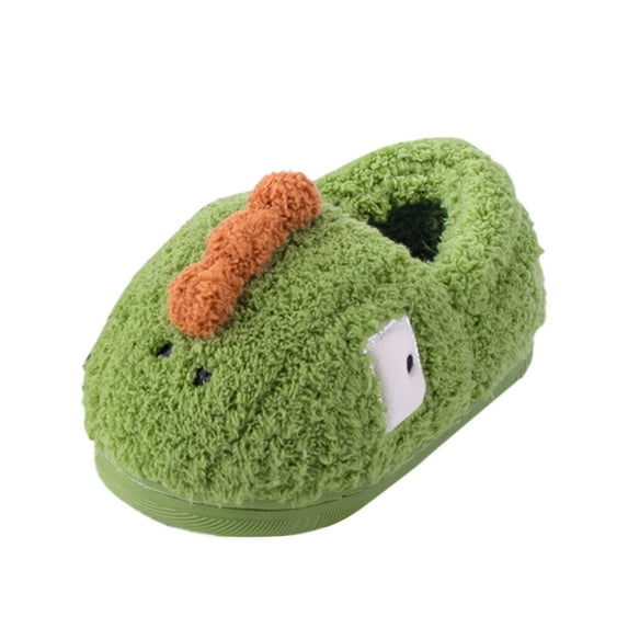 Huowey Baby Fashion Cute Fall Boys Girls Slippers Flat Bottom Lightweight Soft Comfortable Warm Solid Color Cartoon Animal Shape Stylish Shoes, 6-7 Years