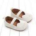 thumbnail image 1 of Huowey Baby Girl Shoes Boy Cute Cat First Walking Shoes Soft Sole Floor Sneakers Fall Winter Warmth Soft Footwear,White,12-18 Months, 1 of 7