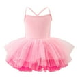 thumbnail image 1 of Huowey Baby Girls Ballet Dress Tutu Performance Outfits Strapless Solid Color Leotard Dance Kids Spring Summer Stylish Dailywear, 3-4 Years, 1 of 2