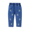 thumbnail image 1 of Huowey Baby Girls Denim Jeans Toddler Kid Pants Jeans Soft Elastic Waist Denim Pants, 1 of 4