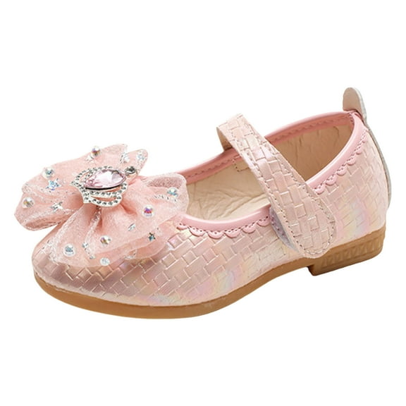 Huowey Baby Girls Sandals Shoes Fashion Simple Bow Water Diamond Decoration Cute Flat Bottom Comfortable And Lightweight Hook Loop Princess Shoes Soft Footwear, 2-2.5 Years