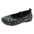 thumbnail image 1 of Huowey Baby Girls Sandals Shoes Fashionable Simple Sequin Decoration Cute Flat Bottom Soft Comfortable Lightweight Princess Shoes Birthday Footwear, 4-4.5 Years, 1 of 9