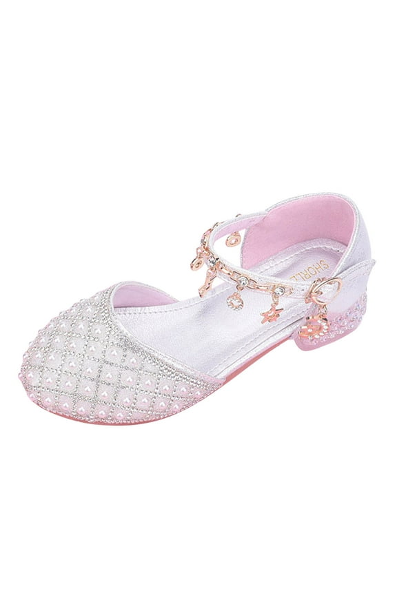 Baby Girls Shoes Children High Heels Dance Shoes Little Girls Shoes Stylish Footwear, 9-9.5 Years