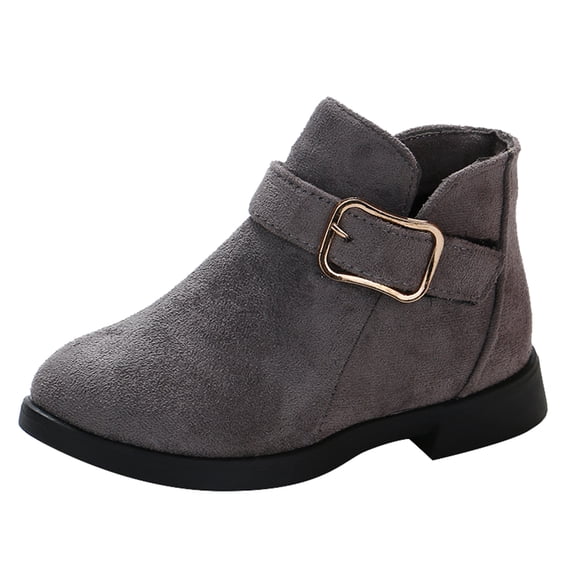 Huowey Baby Girls Shoes Fashion Solid Color Short Boots Non- Breathable Girl Boots Birthday Footwear, 3.5-4 Years
