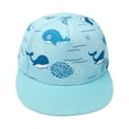 thumbnail image 1 of Huowey Baby Girls Sun Hats Cartoon Print Baseball Hat Novelty Boy Girl Sun Cap Flat Brim Kid Sun Caps,Light Blue,M, 1 of 5