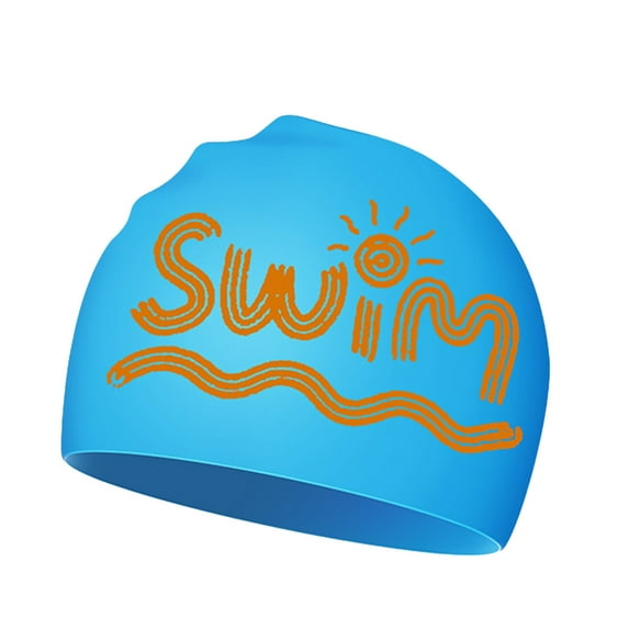 Huowey Baby Girls Sun Hats Swim Caps Baby Waterproof Bathing Caps Children Cartoon Swimming Hat For Long Short Hair Kids Boys Girls Fishing Hat,Blue,One Size