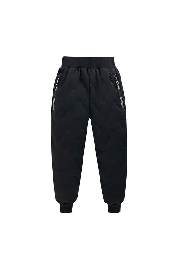 Baby Girs Snow Pants Winter Lined Hiking Pants Drawstring Joggers Soft Dailywear, XL