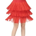 thumbnail image 1 of Huowey Baby Kids Girls Tassel Dance Skirt Latin Ballroom Layered Fringe Dancewear Versatile Dailywear, 3-4 Years, 1 of 5