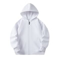 thumbnail image 1 of Huowey Baby Kids Long Sleeve Solid Color Zipper Hoodies Sweatshirts Tops Children Unisex Soft Coat Blouse With Pocket Stylish Dailywear, 8-9 Years, 1 of 7