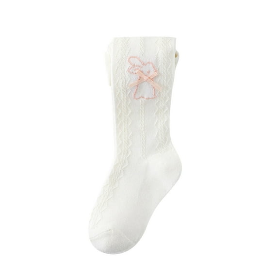 Huowey Baby Socks Knee High Socks Toddler Bow Mesh Long Stockings Infants Thin Socks For Spring Summer,Light Pink,1-3