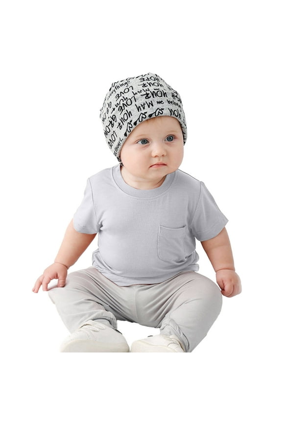 Baby Toddler Boys Girls Short Sleeve Solid Color T-Shirt Pullover Tops Soft Dailywear, 6-9 Months