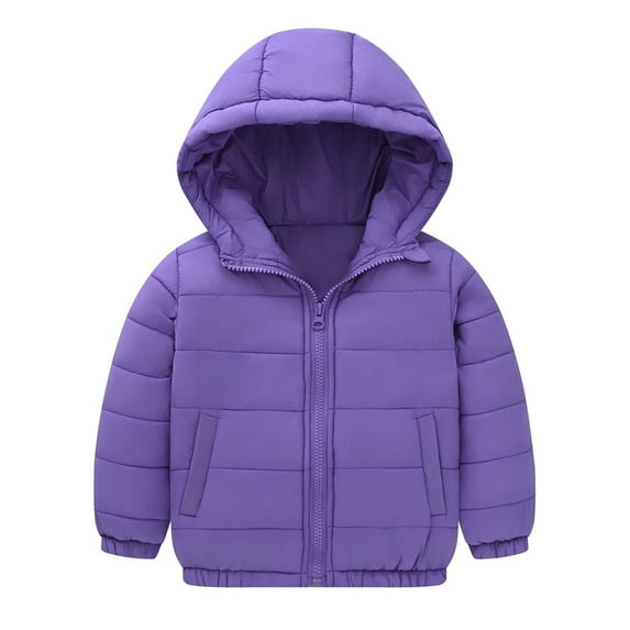 Huowey Baby Toddler Boys Girls Winter Coat Hooded Jacket Wear Thicken Windproof Zipper Warm Outwear Birthday Dailywear, 3-4 Years