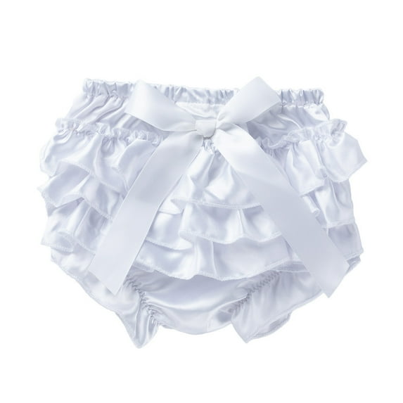 Huowey Baby Toddler Girl Bowknot Ruffle Bloomer Nappy Underwear Panty Diaper Birthday Dailywear, M
