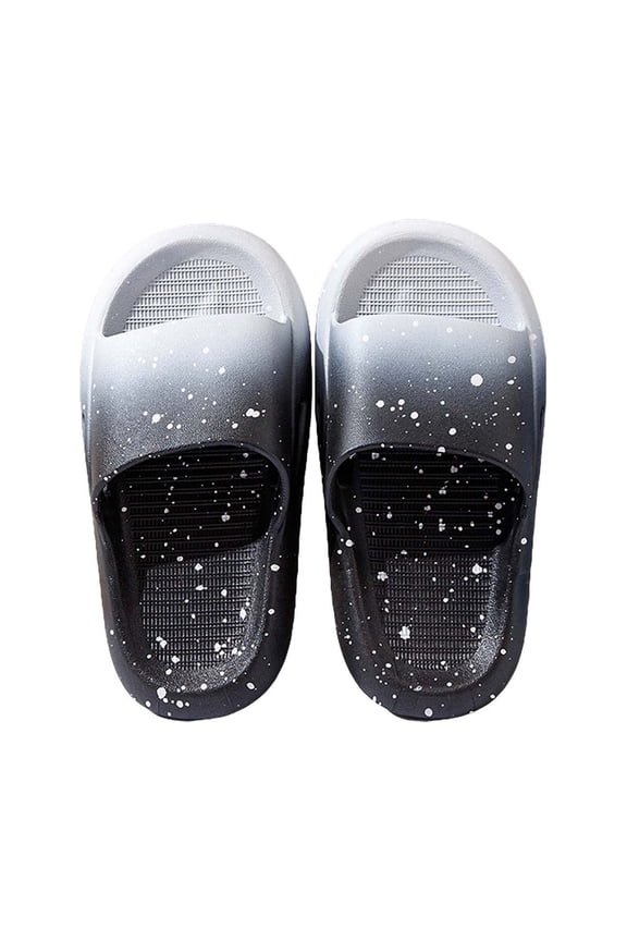 Baby Toddler Girl Boy Slippers Slides Sandals Gradient Comfort Non- Beach Pool Shower Shoes Indoor Outdoor Sneakers,Black,2.5-3.5 Years