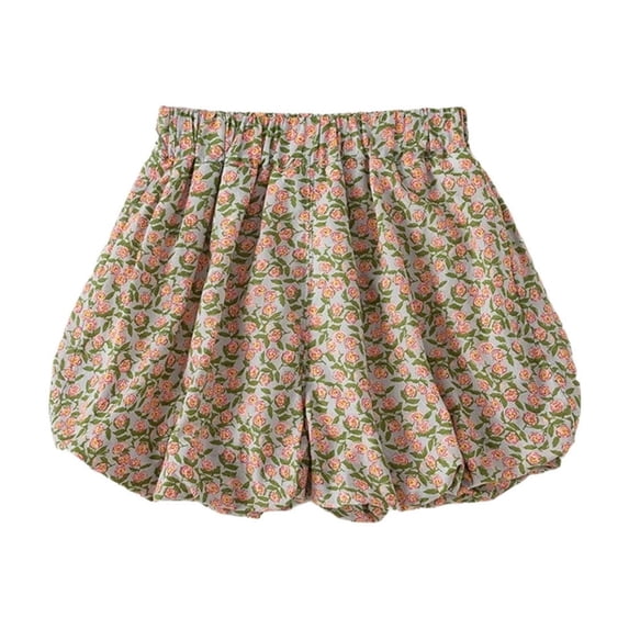 Huowey Baby Toddler Girls Summer Shorts Fashion Ruffled Pleated Polka Dot Print Elastic Waist Soft Breathable A-Line Wide Leg Playwear Casual Short Pants Bottoms Dailywear,Pink,12-18 Months