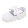 thumbnail image 1 of Huowey Baby Toddler Kids Girls Heart Print Bow Cotton Shoes Soft First Walking Shoes Birthday Footwear, 6-9 Months, 1 of 5