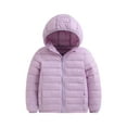 thumbnail image 1 of Huowey Big Boys Coat Winter Warm Hooded Puffer Jackets Solid Color Coats Lightweight Padded With Pocket Tops Clothes,Purple,9-10 Years, 1 of 6