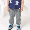 thumbnail image 1 of Huowey Big Boys Pants Lightweight Wide Leg Joggers Loose Fit Casual Trousers Elastic Waist Drawstring Comfort Outdoor Relaxed Track Pants Streetwear,Grey,3-4 Years, 1 of 5
