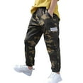 thumbnail image 1 of Huowey Boys Camouflage Joggers Regular Straight Fit Pants Stretch Denim Skinny Trousers Wide Leg Big Kids Clothes Loose Track Pants Dailywear,Camouflage,5-6 Years, 1 of 8